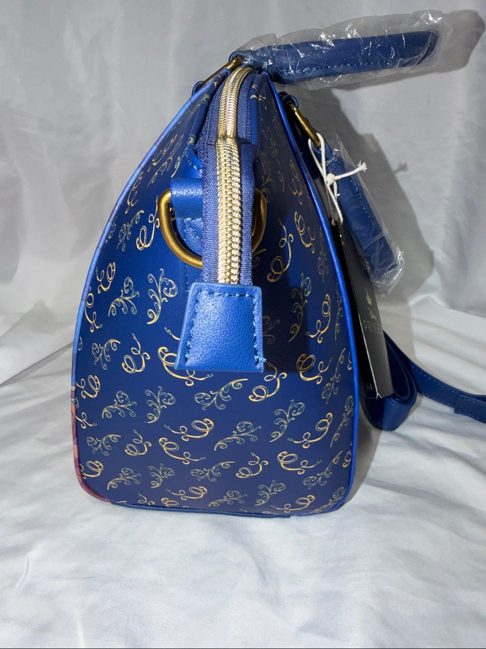Loungefly beauty and the beast ballroom stairs Blinged Crossbody Bag - Picture 7 of 10